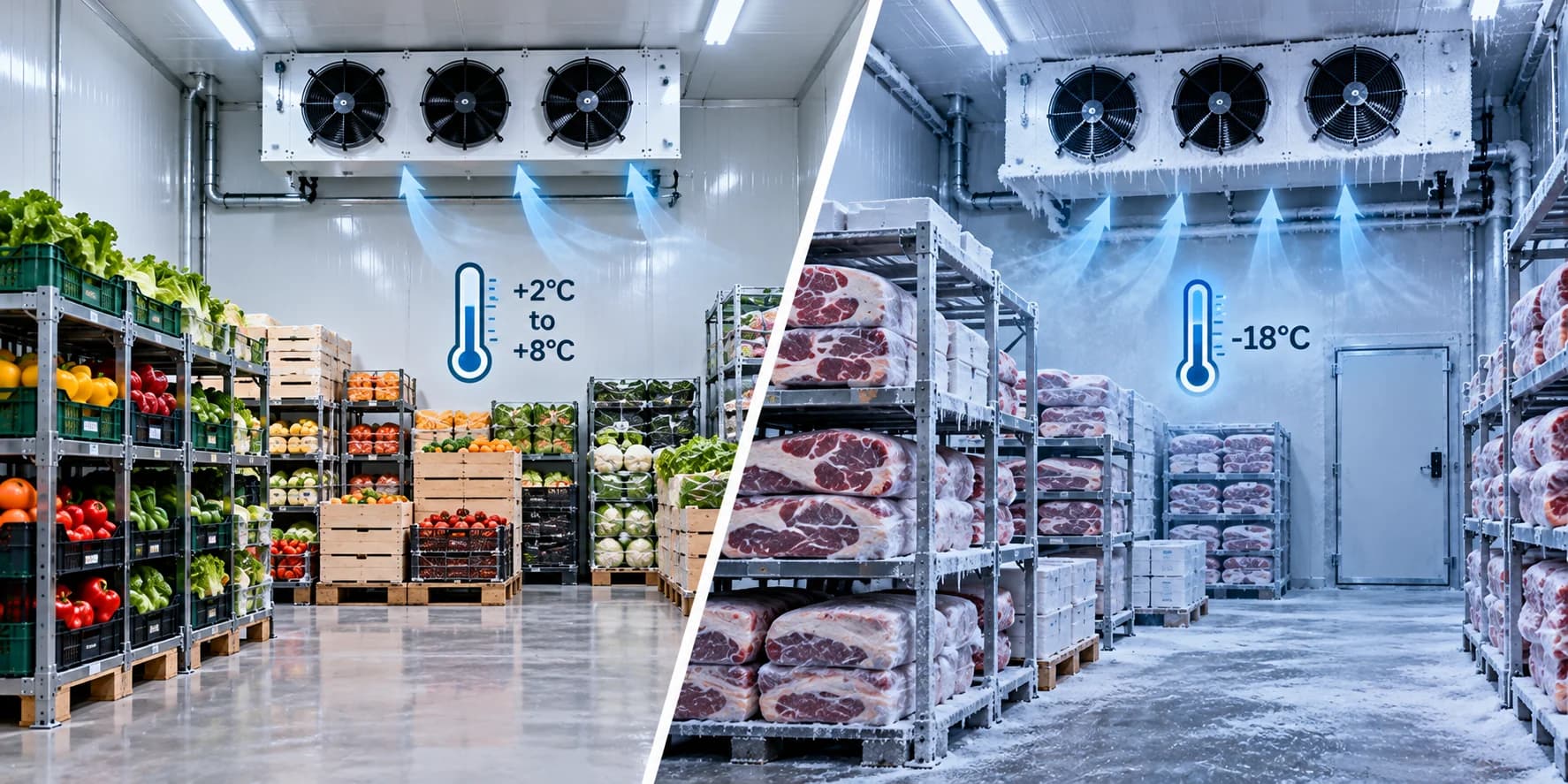 تفاوت سردخانه زیر صفر و بالای صفر